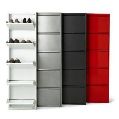 57Inch Wall Mounted steel hanging metal shoe shelves storage organizer shoes rack cabinet for entryways