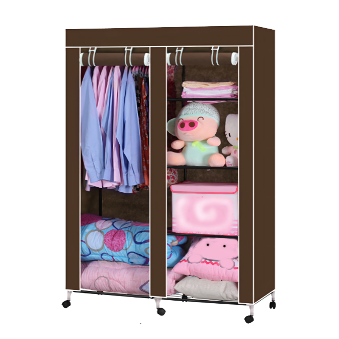 designs kids baby plastic portable modern folding fabric storage moving closet organizer wardrobe with 6 wheels