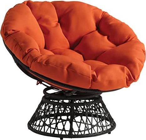 wicker sofa chair outdoor lazy leisure chair living room home furniture Papasan chair with 360-Degree Swivel