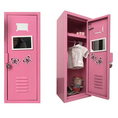 Single lockable iron metal hockey gym desktop small pink mini box desk locker toy lockers