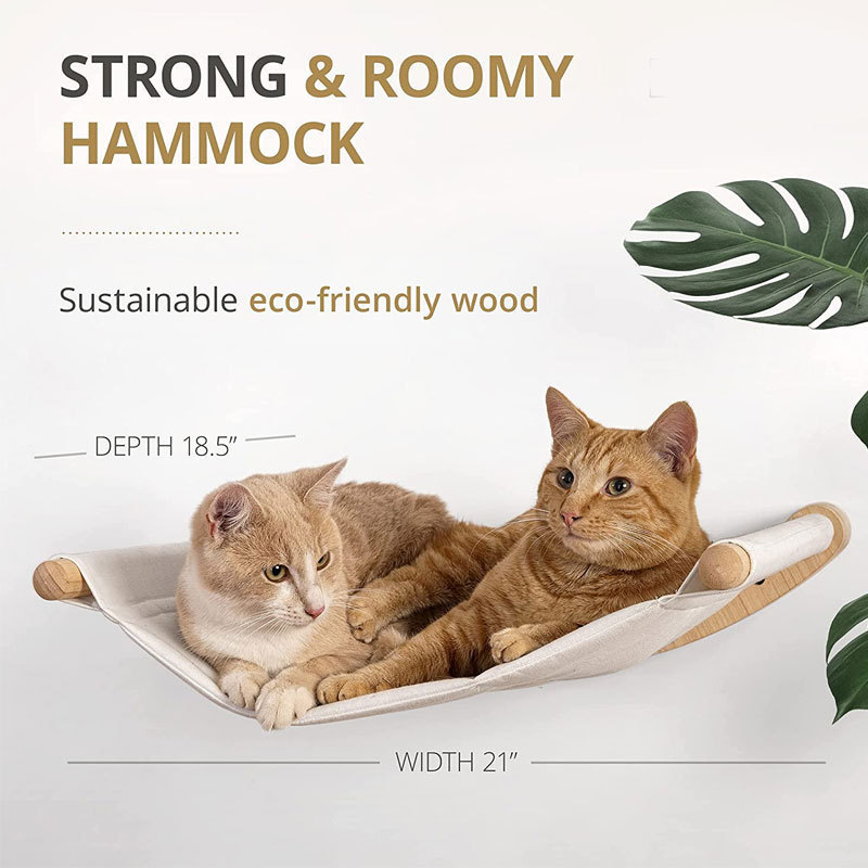 Wooden Cat Dog Bed Pet Cat Hanging  Hammock For Cats Swing Chair Shelves Shelf Tree Seat Furniture Steps Stairs For Wall Mounted