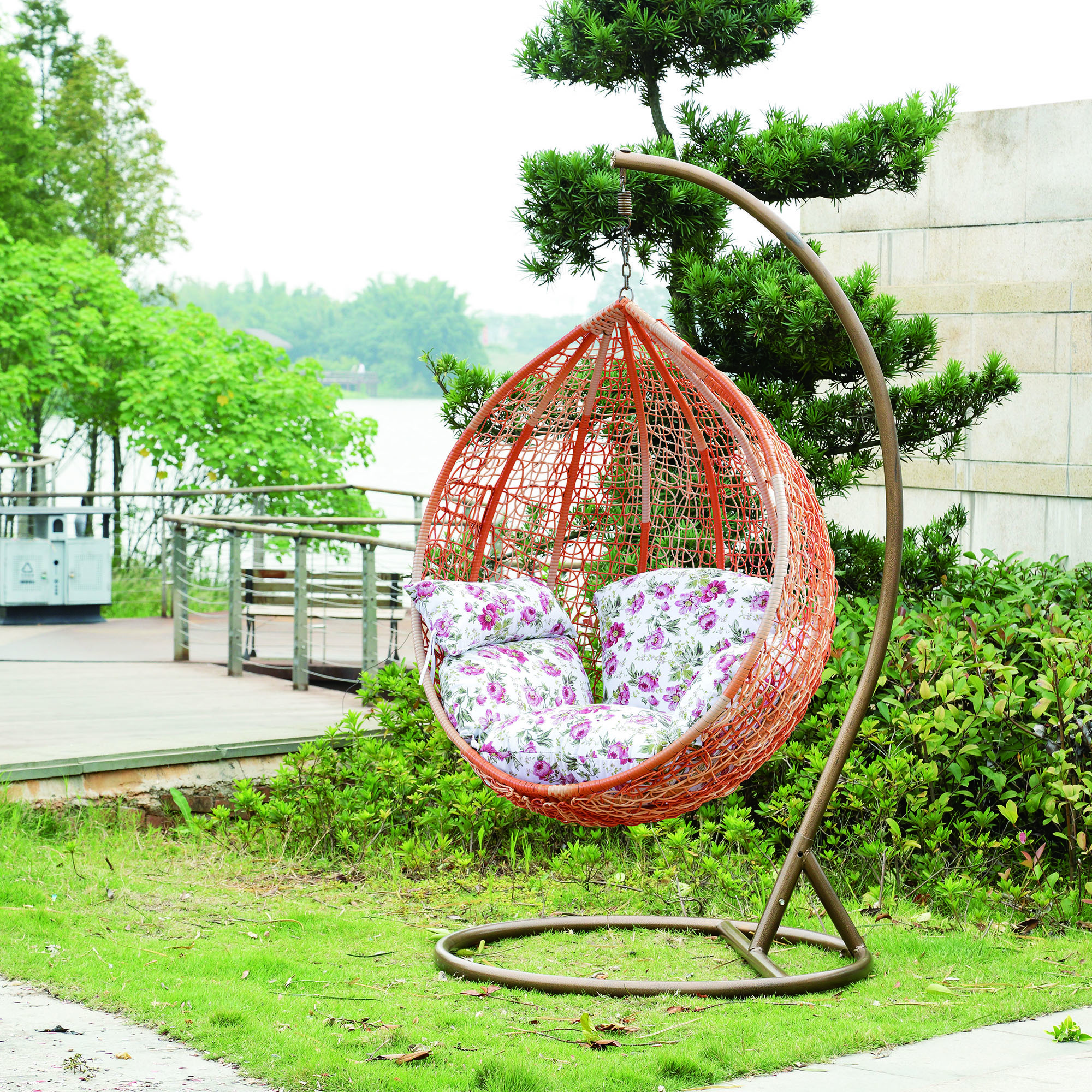 Hanging Basket Chair Swing Rocking Adult Lounger Chair Hammock Cradle Chair