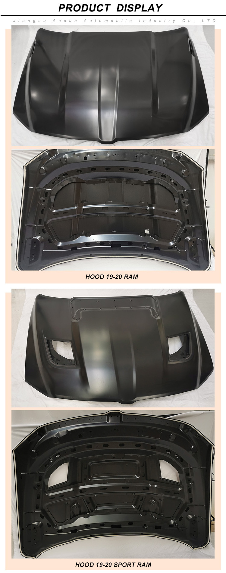 Factory Quality Engine Steel Hood Bonnet Cover Engine Hood Hinge Cover for Do-dge Ram 1500 Hood