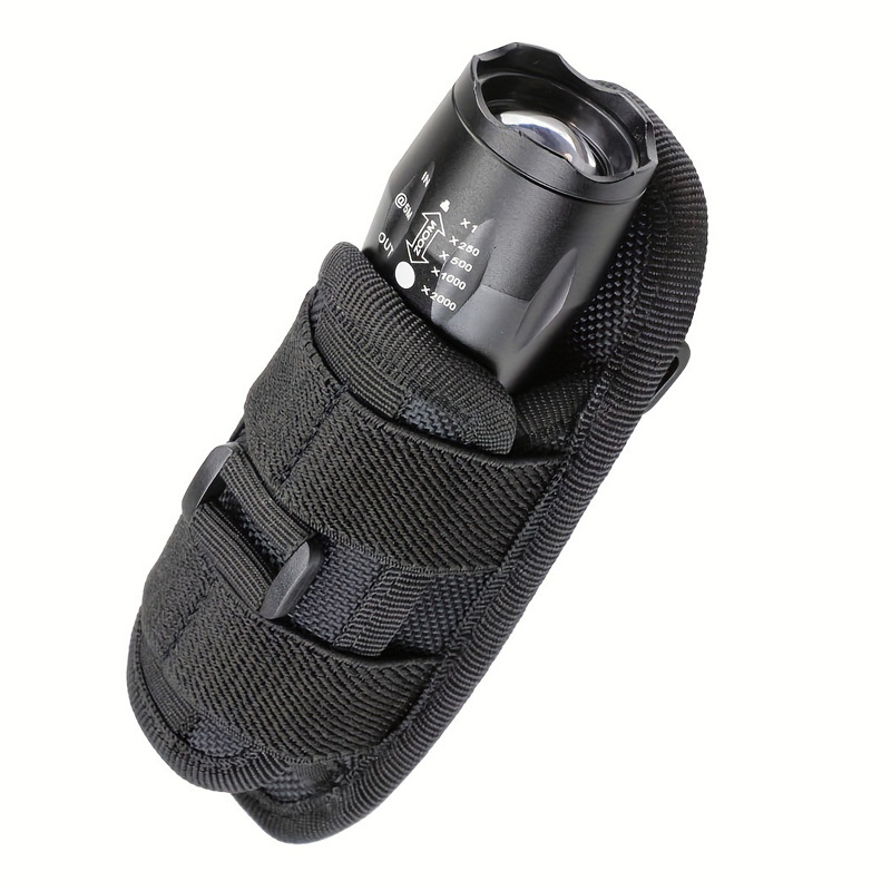 Tactical Flashlight Pouch Holder With 360 Degree Rotatable Belt Clip Flashlight Holster