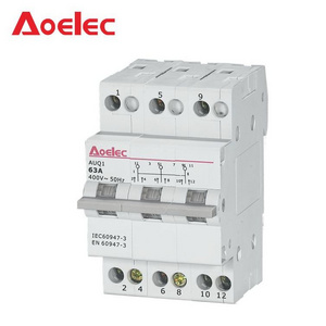 AUQ1 din rail mounting 6A Automatic power Changeover Switch