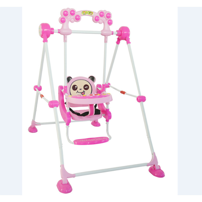 Kids indoor kindergarten high quality safe reinforcement home plastic baby swings 107