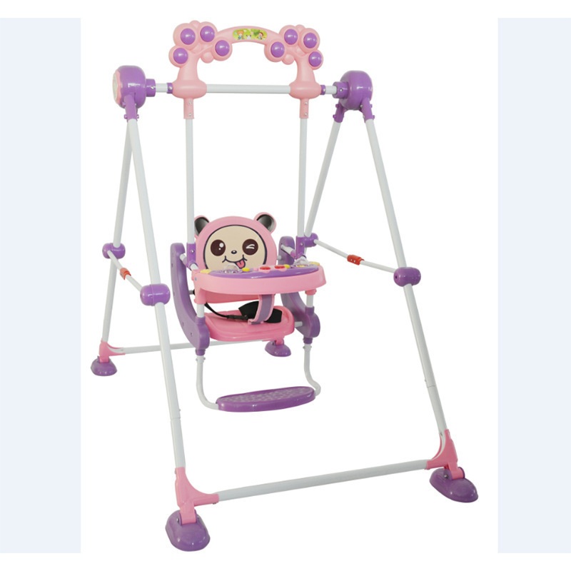 Kids indoor kindergarten high quality safe reinforcement home plastic baby swings 107