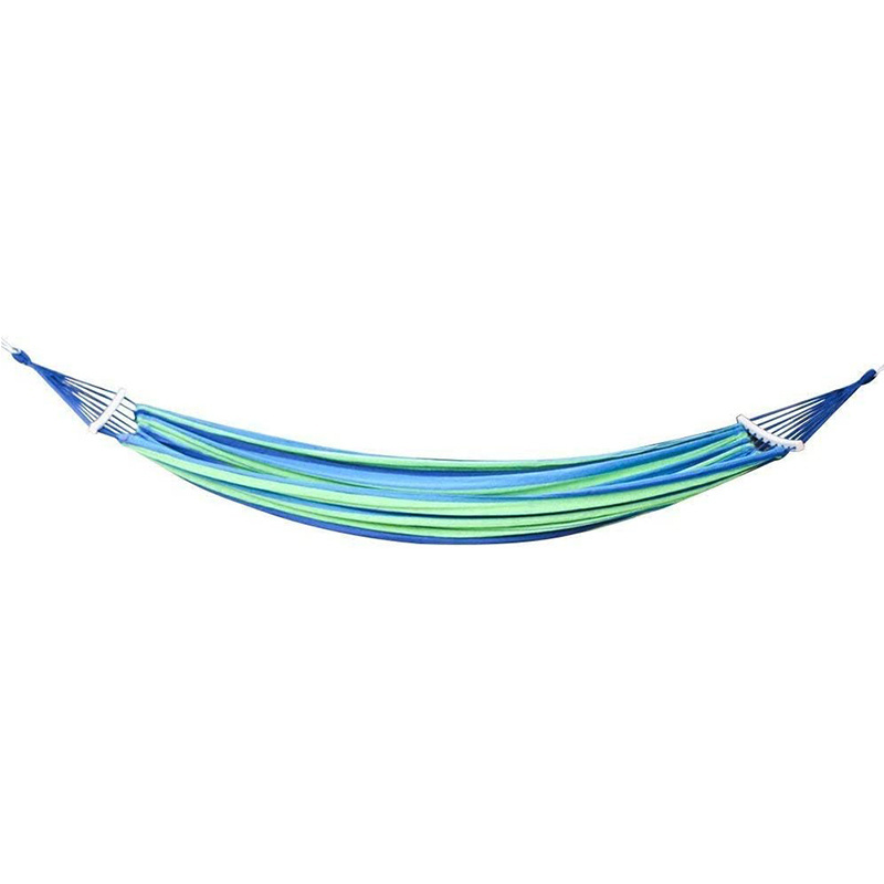 Large Canvas Cotton Garden Backyard Lounging Outdoor and Indoor Rainbow Stripe Hammock for Patio Porch