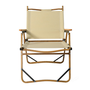 Camp Chairs Heavy Oem Foldable  Wood Chair Folding Outdoor Portable Wood Grain Folding Camping Low Chair