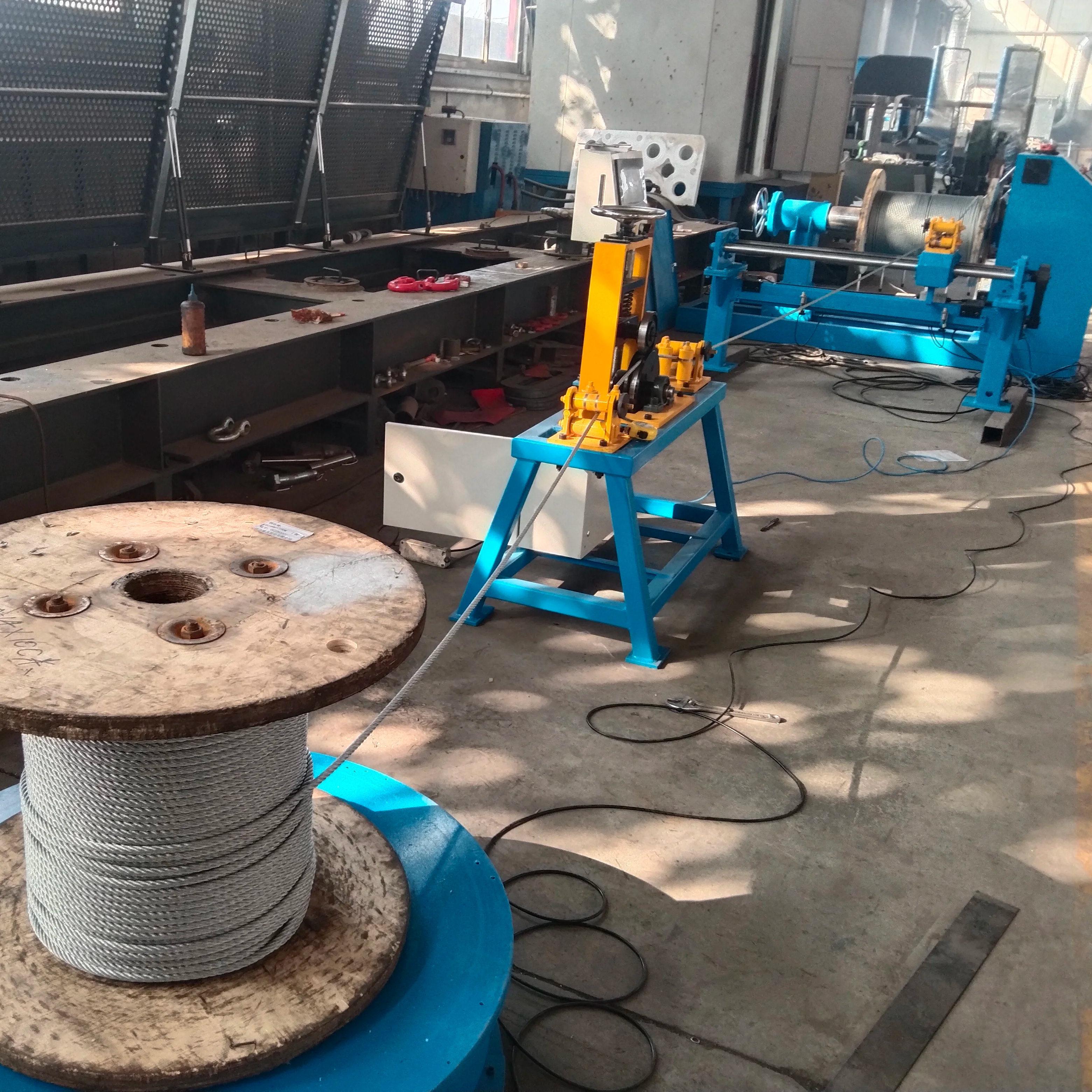 wire rope coiling machine uncoiling spooling machine