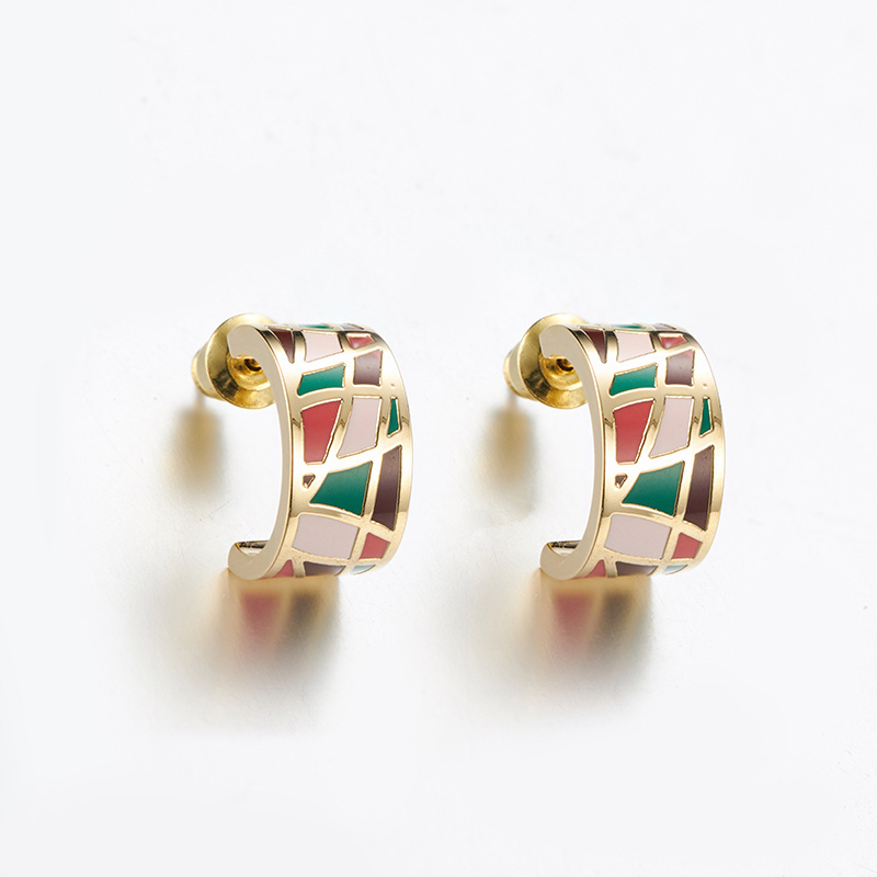 Fashion Earring Trend 2023 Enamel Earrings UK