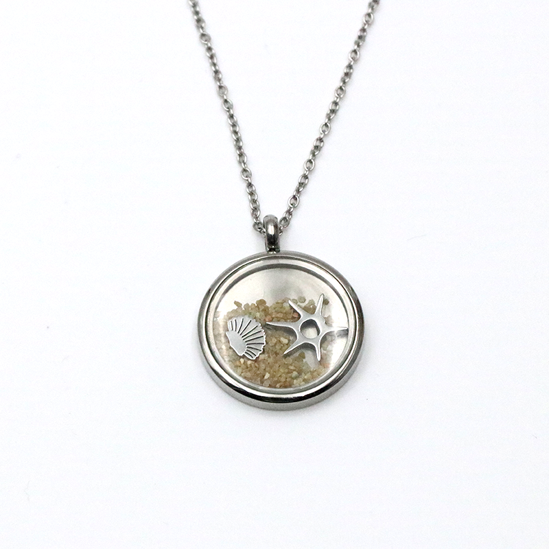 New Design Fashion Jewelry Stainless Steel 316 Glass Locket Necklace For Women