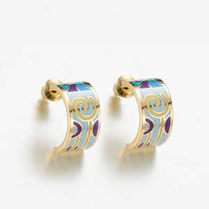 Fashion Earring Trend 2023 Enamel Earrings UK