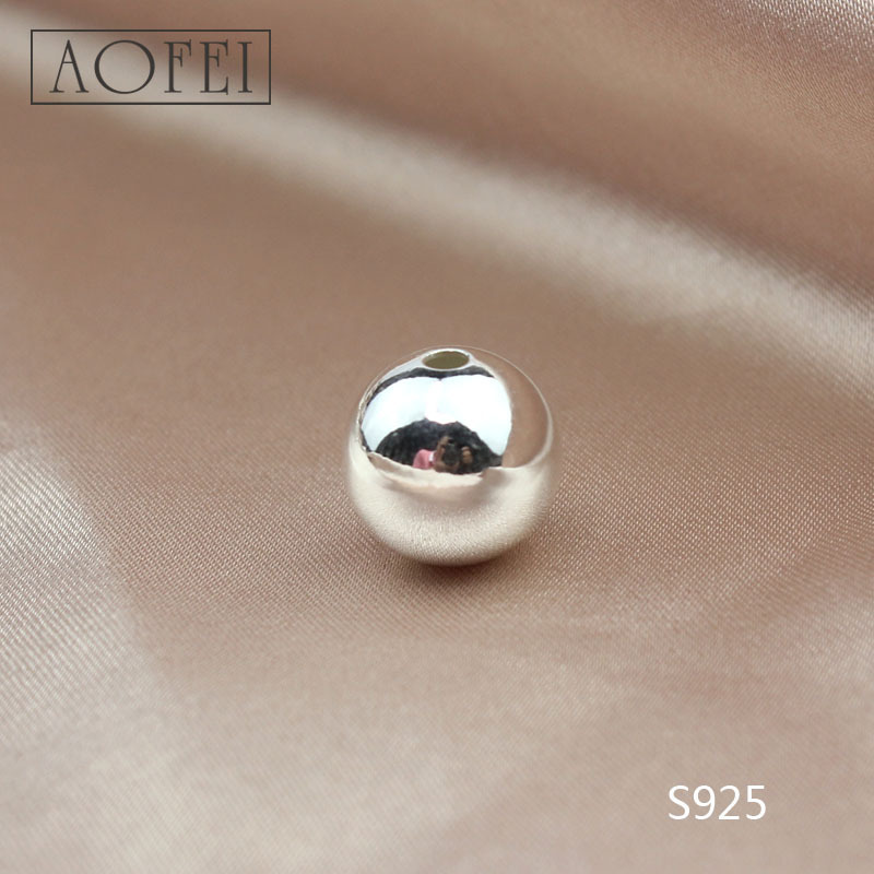 Hot Sale Real S925 Sterling Silver Charm Bead For Making Jewelry Bracelet