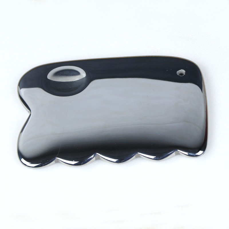 Hot Sale Custom Terahertz Gua Sha Plate Handheld Scraping Board Body Facial Massage Tools Guasha Stone