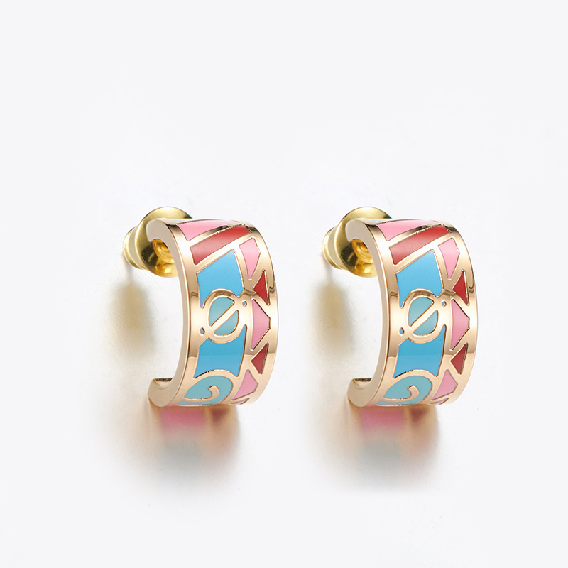 Fashion Earring Trend 2023 Enamel Earrings UK