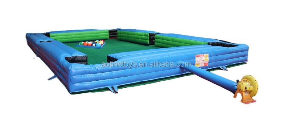 custom inflatable billiard snooker game Interactive games inflatable football soccer table pool for sale