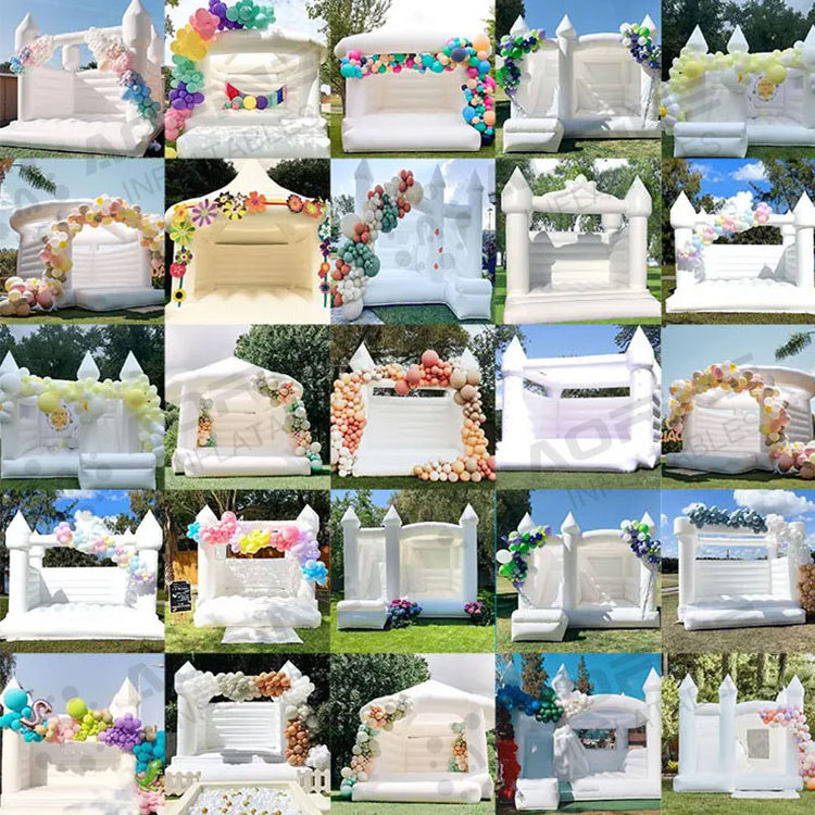 Party Mini Adult Wedding Combo Dhgate 17x17 White Castle Bounce House With Slide And Ball Pit