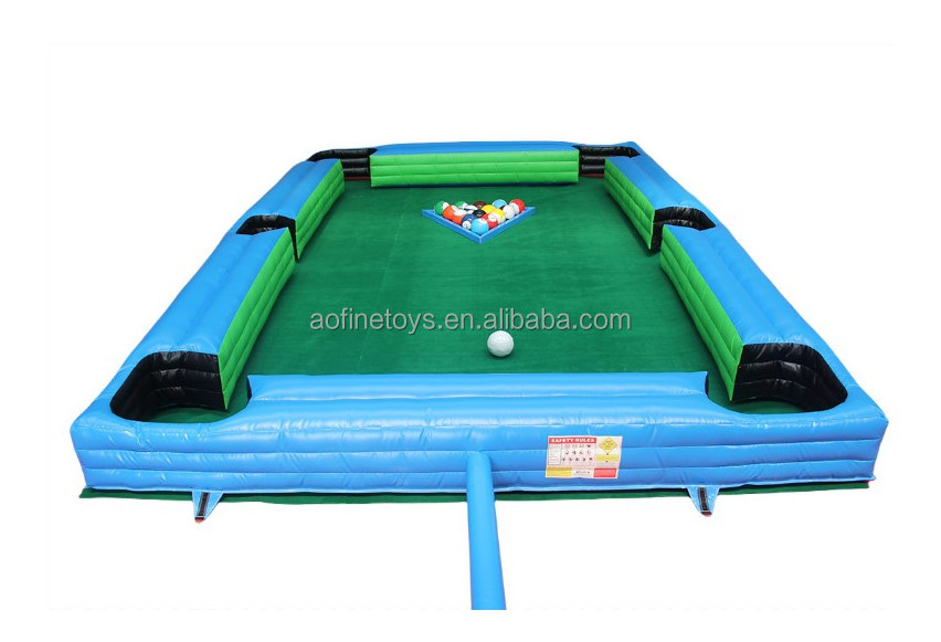 custom inflatable billiard snooker game Interactive games inflatable football soccer table pool for sale