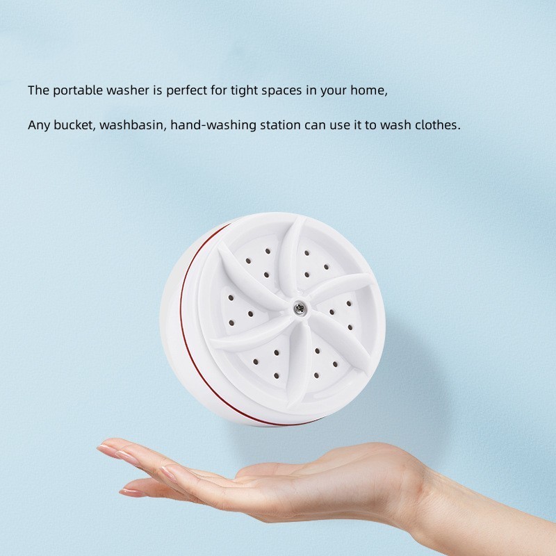 Portable Washing Machine Ultrasonic Turbine Mini Washing Machine With Suction Cups