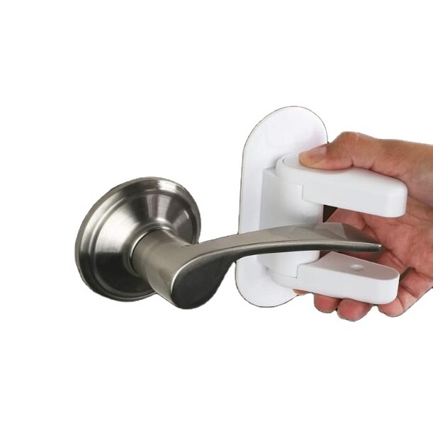 Durable ABS Door Lever Lock Easy One Hand Operation for Adults