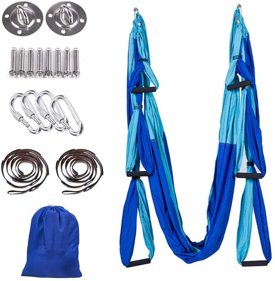 Most popular High Strength Yoga Hammock Yoga Training Body Fitness Equipment Anti-Gravity Flying Aerial Yoga Hammock Set