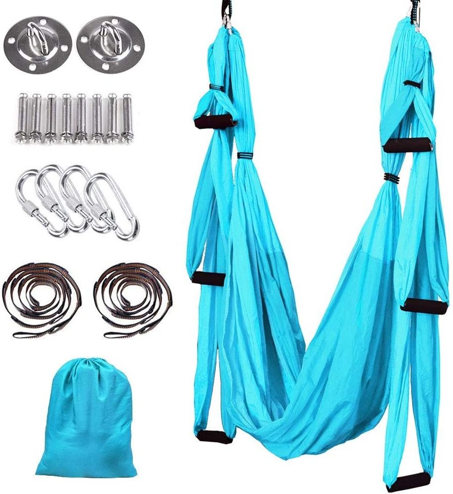 Most popular High Strength Yoga Hammock Yoga Training Body Fitness Equipment Anti-Gravity Flying Aerial Yoga Hammock Set