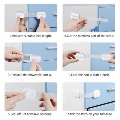 Hot Selling Safety Lock Safety Protector Child Cabinet Locking Plastic Lock Drawer Door Locks