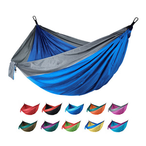 Custom logo print pattern cotton foldable canvas camping equipment outdoor lightweight hammock