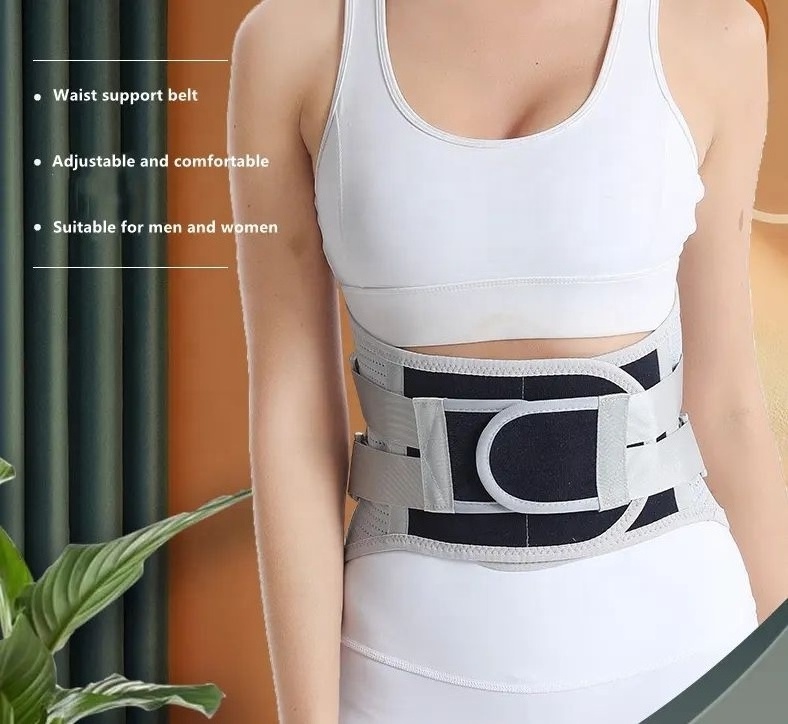 Double Compression Adjustable Lumbar Belt Waist Support Lower Back Brace For Herniated Disc Sciatica Orthopedic