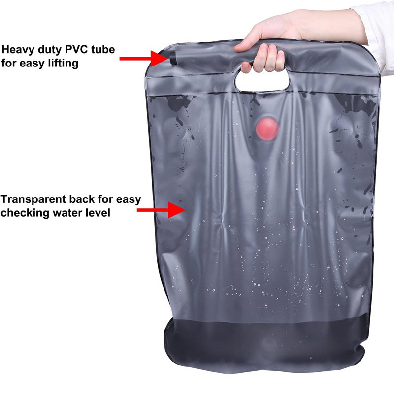 5 Gallons Portable Solar Camping Shower Bag for Outdoor Traveling Hiking Summer Shower