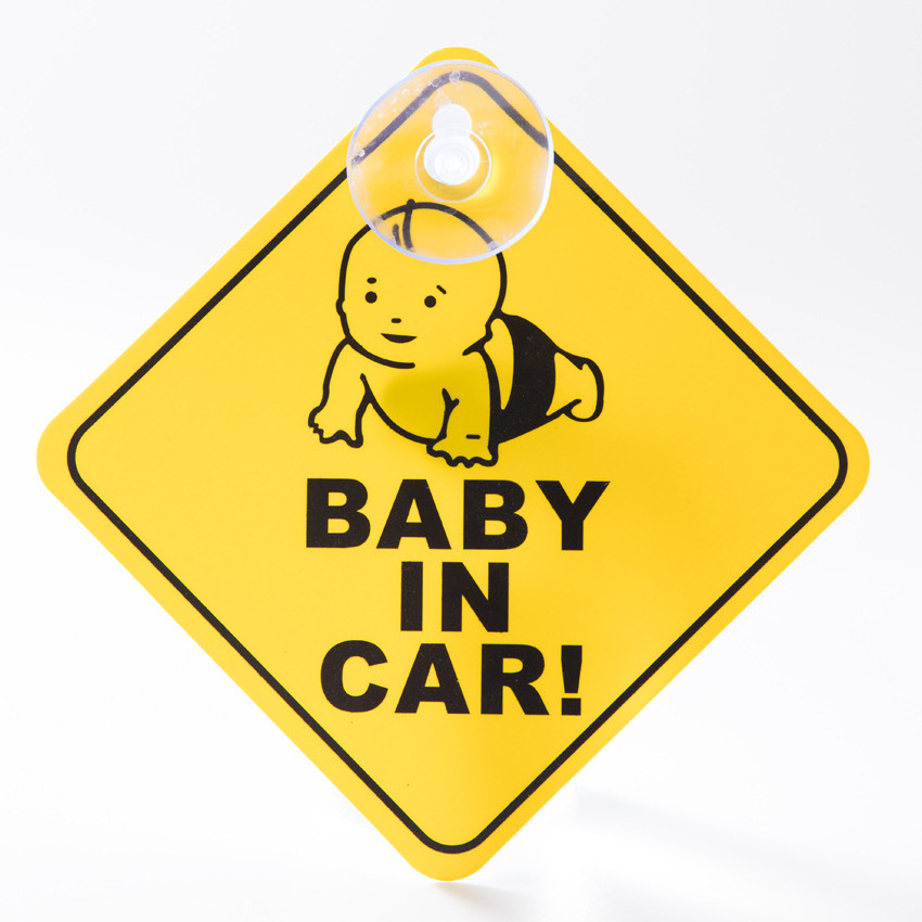 Custom Hot Sale Custom Baby On Board Warning Sign Car Sticker With Suction Cup