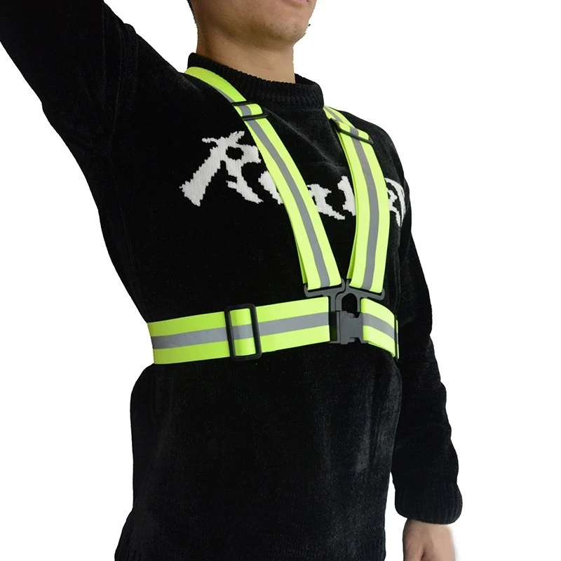 Reflective Vest Elastic and Adjustable Reflective Gear for Running Walking Jogging Cycling Motorcycle