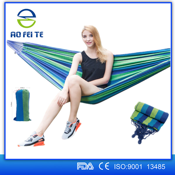 Portable Cotton Rope Canvas Outdoor Camping Hanging Hammock Swing