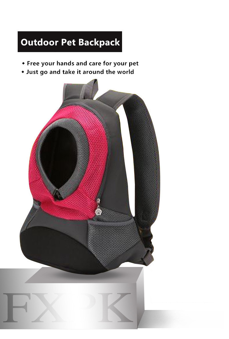 Dog Front Carrier Backpack, Adjustable Pet Cat Chest Ventilated Dog Carrier for Hiking Camping Travel