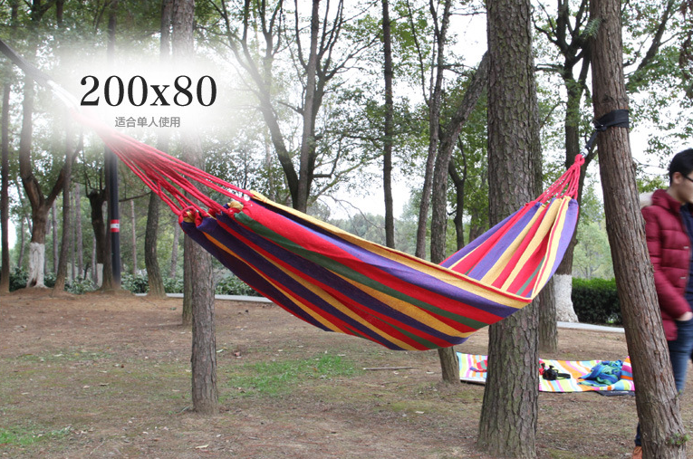 Factory price Camping folding cotton hammock outdoor hammock nylon hammock