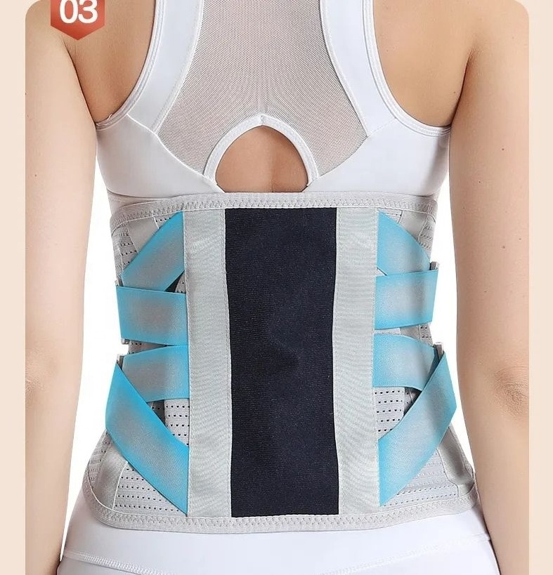 Double Compression Adjustable Lumbar Belt Waist Support Lower Back Brace For Herniated Disc Sciatica Orthopedic