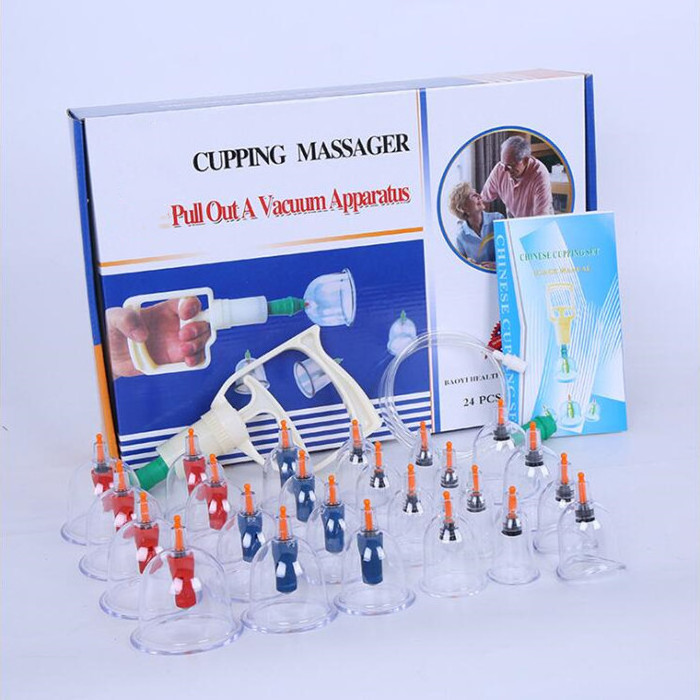 Cupping Therapy Sets Cupping Vacuum Suction 24 Cups Sets for Massage Back Pain Relief Chinese Cupping