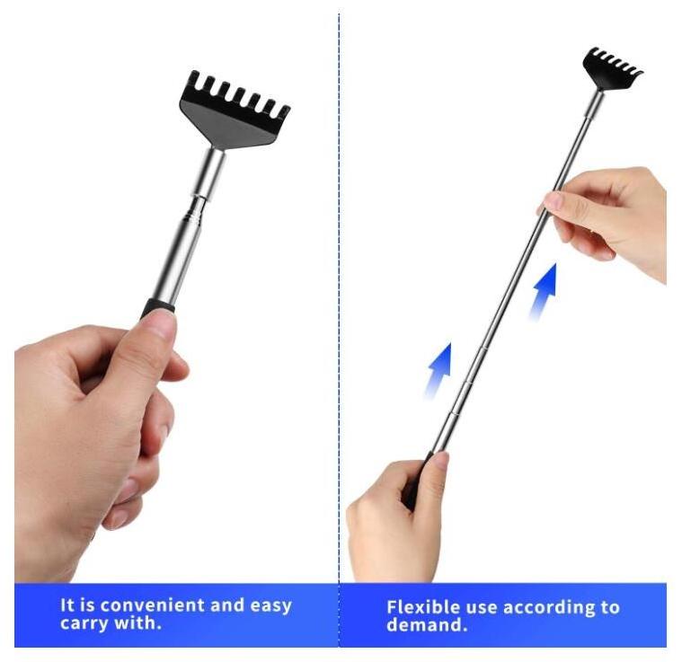 Portable Extendable Back Scratcher Metal Telescoping Backscratchers for Adults, Kids,Dogs Itch Scratcher