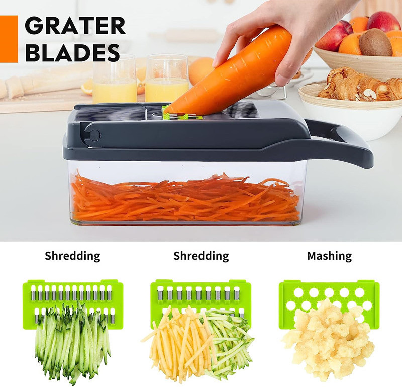 Multi-functional Vegetable Chopper Onion Chopper Professional Food Chopper and Slicer, Vegetable Cutter With Container