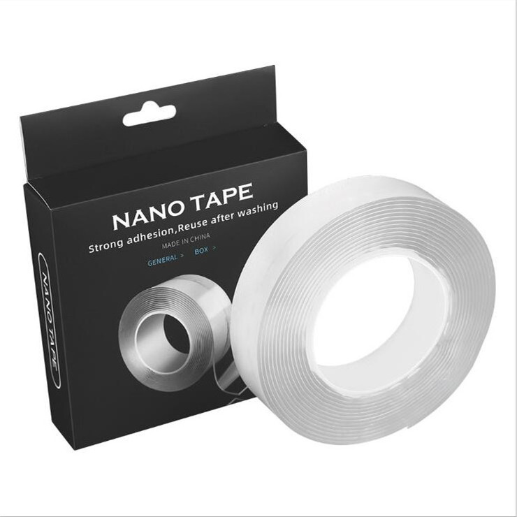 Multipurpose Wall Tape Adhesive Strips Removable Mounting Tape,Washable Strong Sticky Transparent Poster Carpet Tape Gel