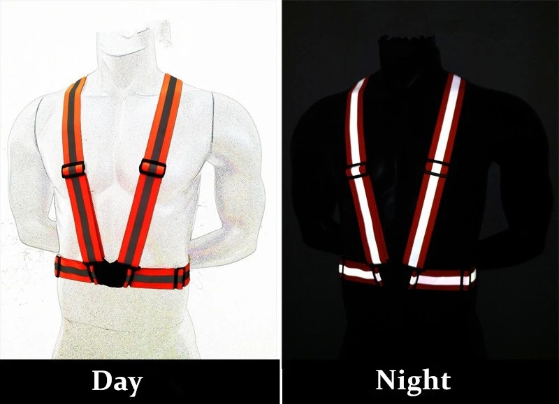 Reflective Vest Elastic and Adjustable Reflective Gear for Running Walking Jogging Cycling Motorcycle