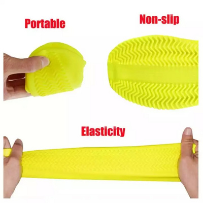 Silicone Rain Shoes Cover Non Woven Men Rubber Waterproof Overshoe Shoe Cover Rain Boots