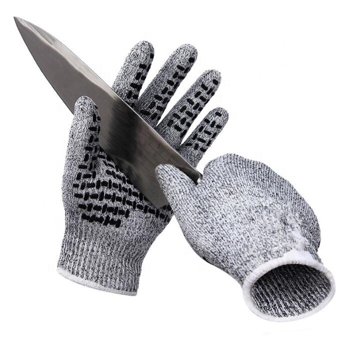 Premium quality cut resistant gloves ambidextrous meat cutting wood carving gloves for restaurant worker