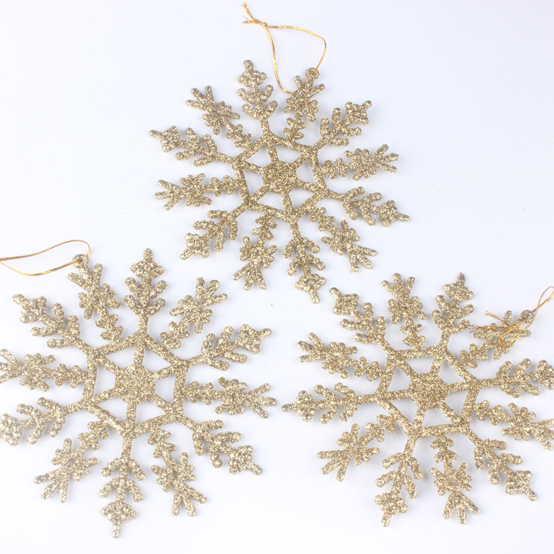 Christmas Tree Decoration Hanging Ornaments, Glitter Christmas Snowflake Ornaments for Xmas Holiday New Year Winter Wonderland