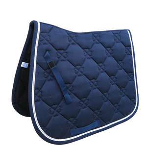 Hot Sale Horse Riding Honeycomb Red Blue Cloth Equestrian Horse Saddle Pad With Bandage