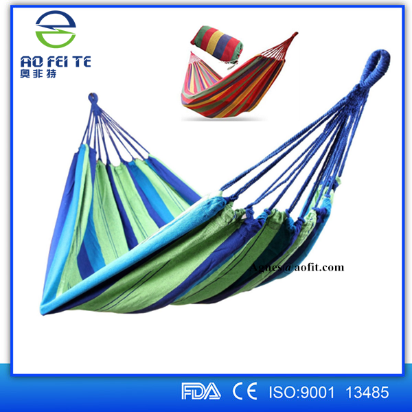 Portable Cotton Rope Canvas Outdoor Camping Hanging Hammock Swing