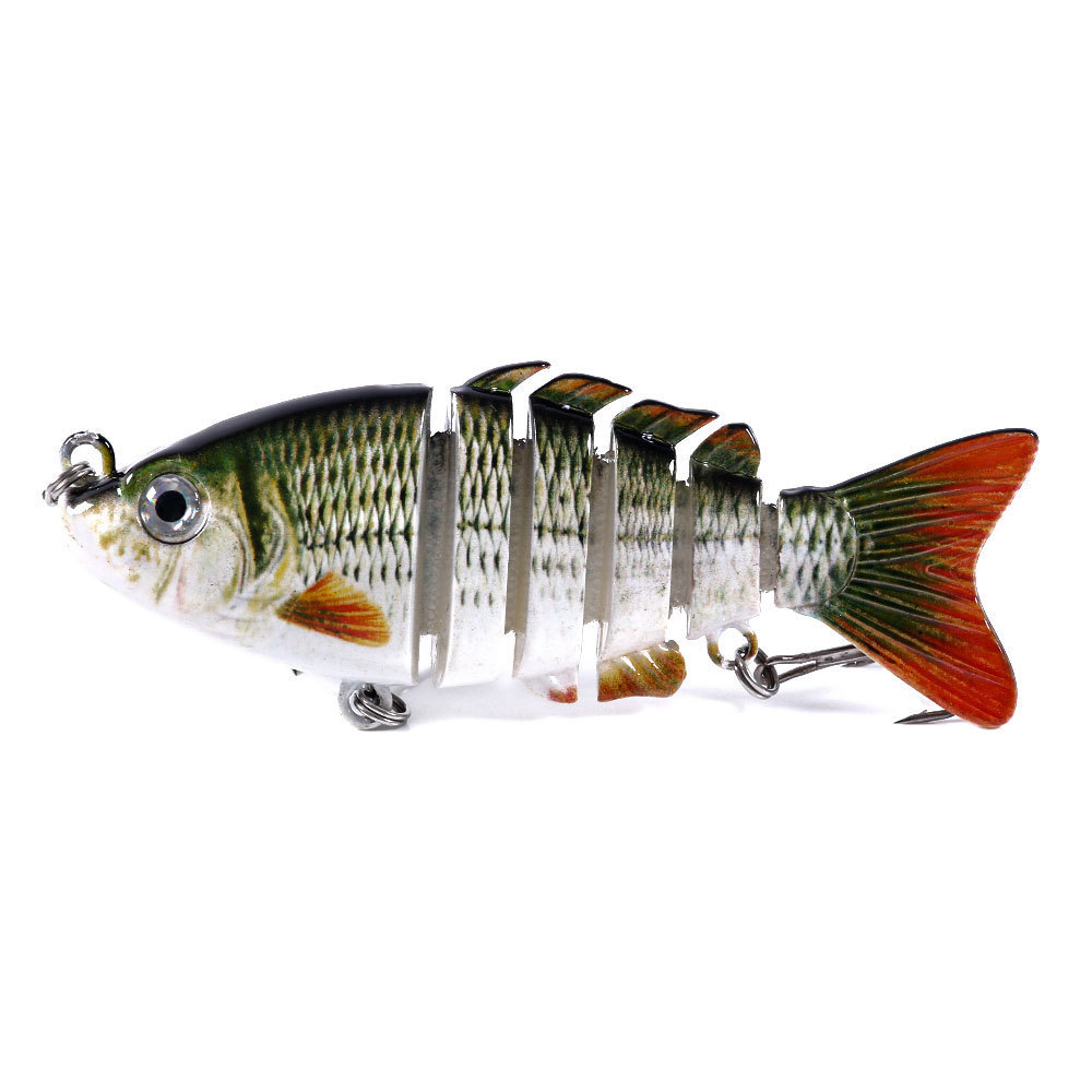 Hot Sale Lure Fishing Soft Simulated Multi-section Plastic Hooks Bionic Fishing Bait Bass Lures