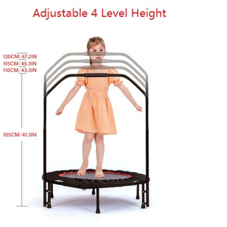 Wholesale Unisex 40/48in Round Foldable Adjustable Handrail Trampoline Spring