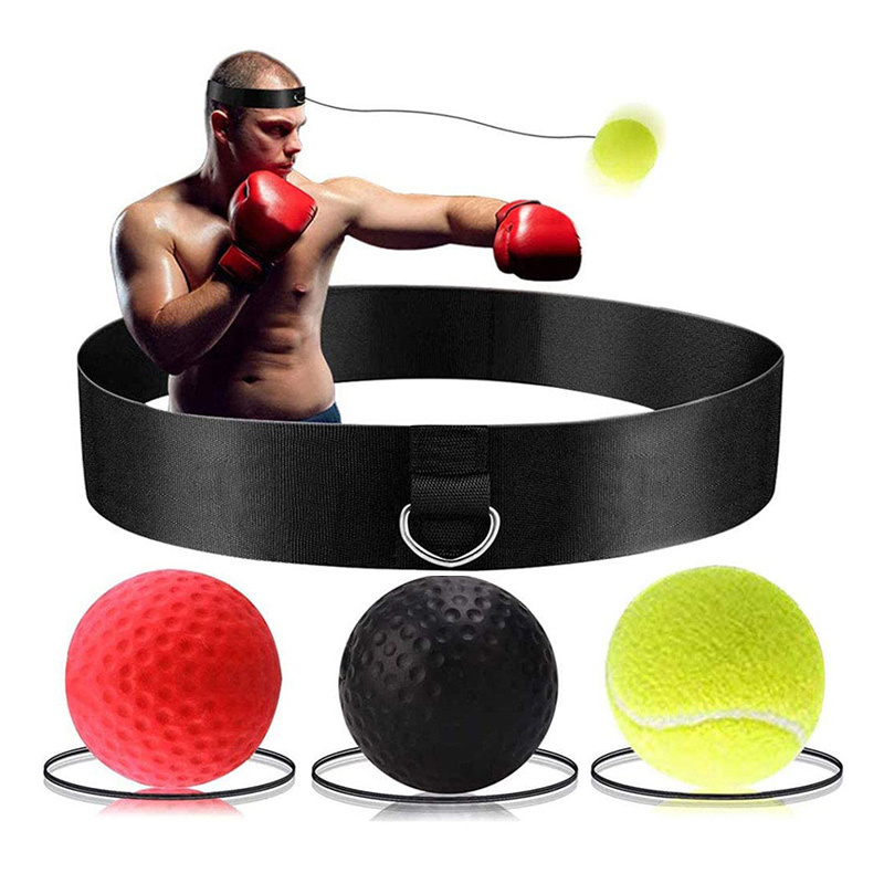 Custom head-mounted agility reaction MMA fight speed training punching boxing reflex ball